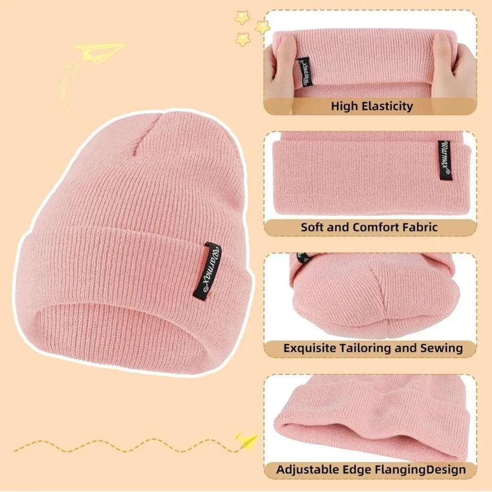 🤯5/$25🤯 Toddler Winter Knit Beanie In Dark Orange NWT